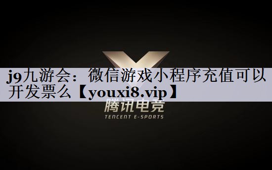 微信游戏小程序充值可以开发票么